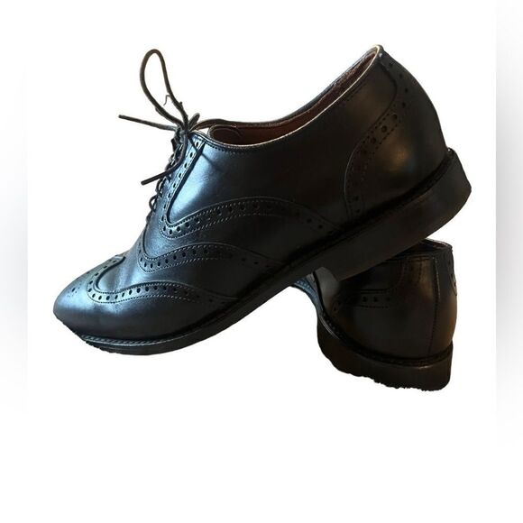 Allen Edmonds Mens Black McClain Wingtip Oxford Shoes Size 8 D